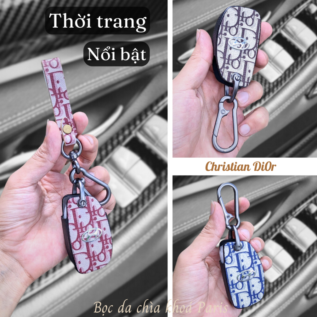 Bọc chìa khoá Hyundai i10 Tucson Elantra sang trọng, bao da ốp chìa khoá ô tô i10 Tucson Elantra trẻ trung
