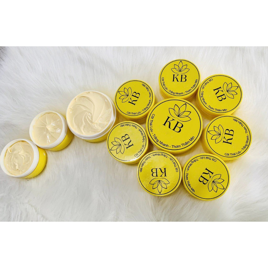 KEM BODY CỐT THÁI LỰU 100G - 200G - 500G loại mới hơi lỏng, trắng nhanh hơn, ko bết rít có vân kem 1 ít