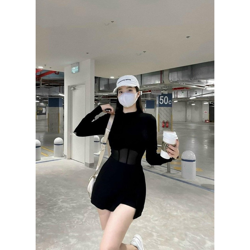 K3fashion Áo phối lưới bigsize