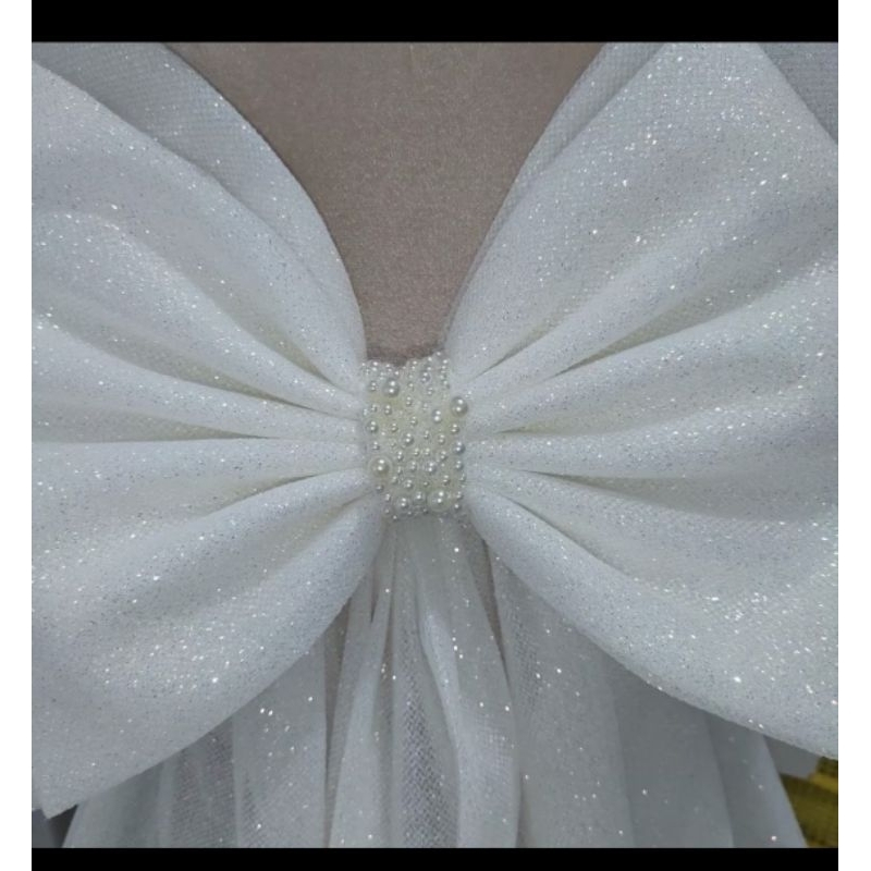 Kéo nơ cô dâu phụ kiện đám cưới váy cưới DIY trang trí lưng trang trí nơ lấp lánh streamer