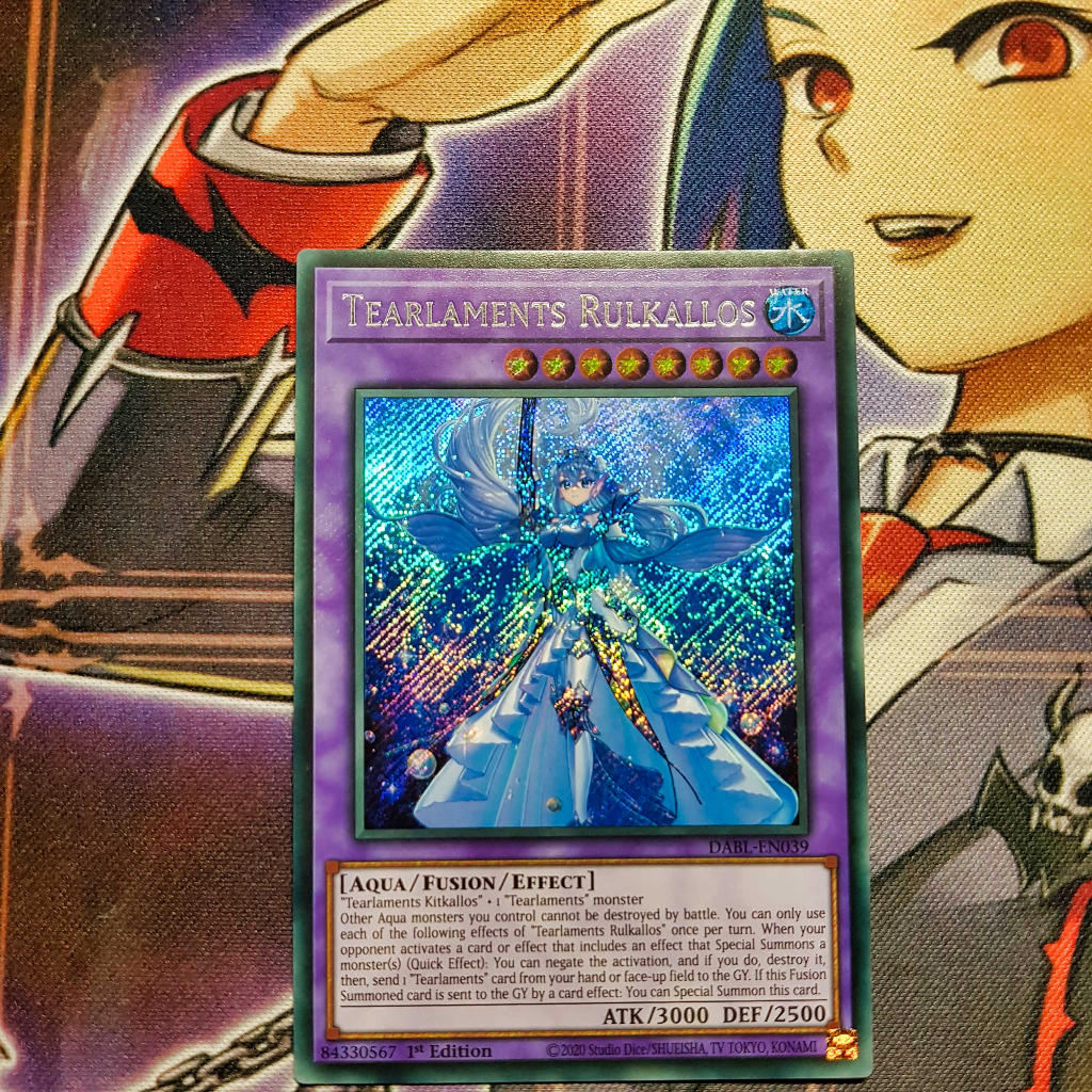 Thẻ bài Yugioh chính hãng | Tearlaments Rulkallos | DABL Secret rare.