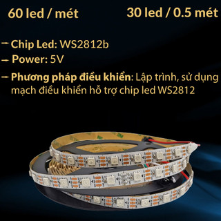 Dây led WS2812 5VDC - LED ARGB lập trình RainBown Full Color