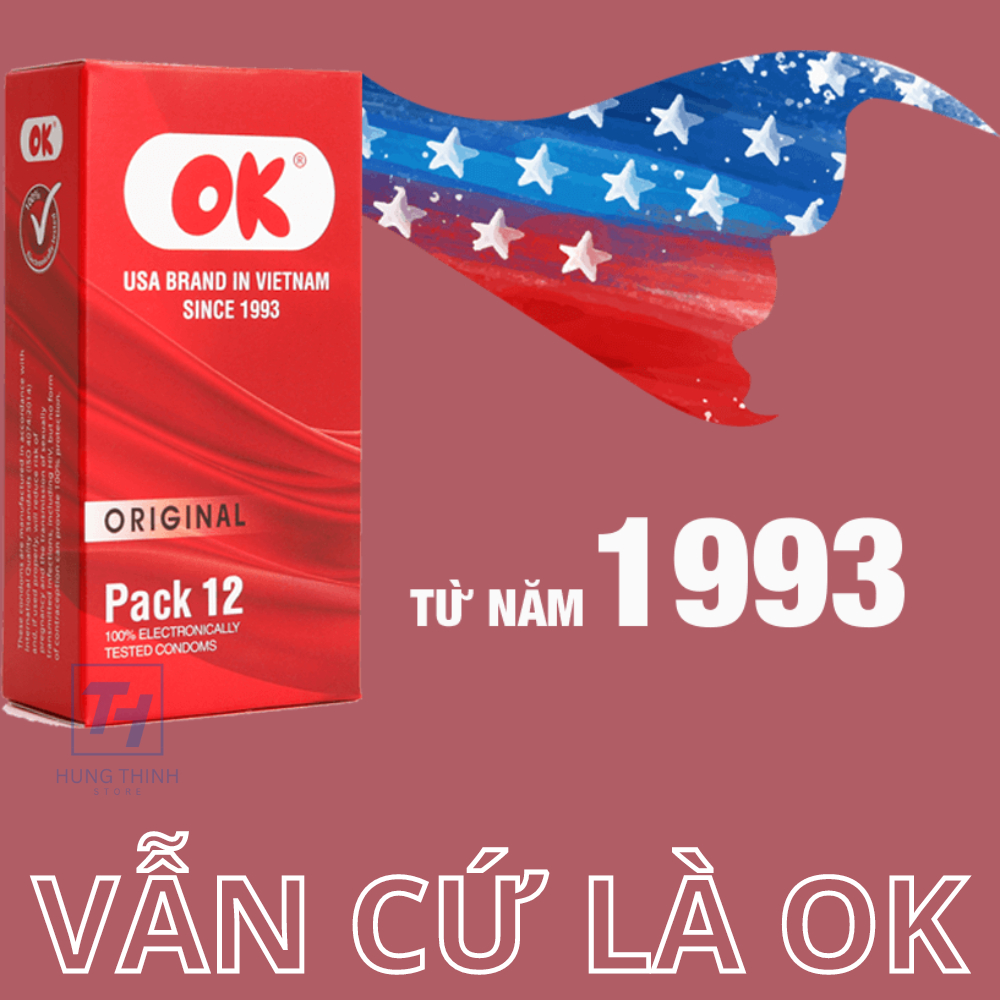 Bao Cao Su OK Original không mùi chính hãng Hộp 12 bcs