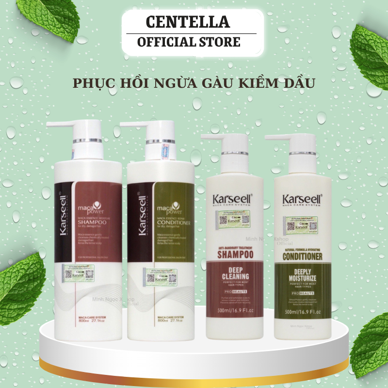 Dầu Gội Xả Collagen KARSEELL 800ML * 2 Ngăn Dầu Ngăn Gầu Ngăn Rụng Hiệu Quả Phục Hồi Tái Sinh Mầm Tóc Siêu Mượt