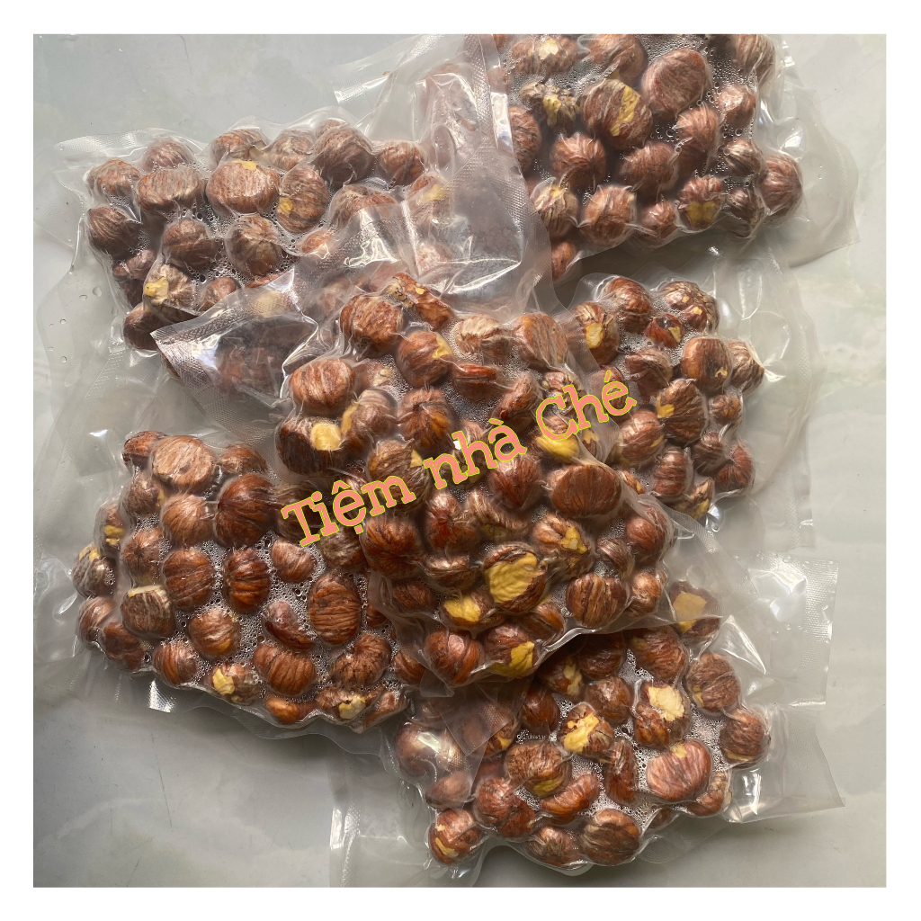 Hạt Dẻ Bóc Vỏ Còn Vỏ Lụa Túi 500g Có Hút Chân Không