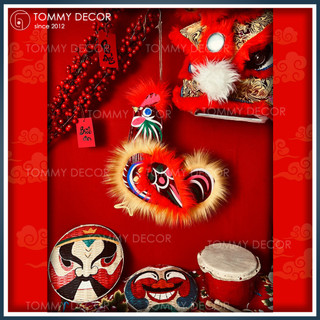 Lồng đèn gắn lông trang trí trung thu tommy decor