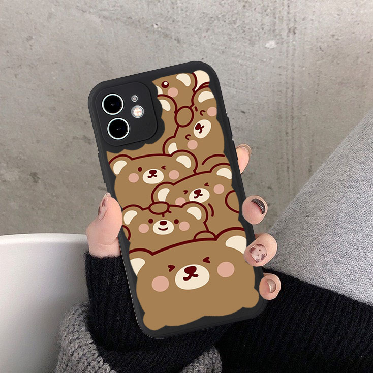 Ốp lưng iphone Black gấu lợn lượn sóng 6s/6splus/7/7plus/8/8plus/x/xs/11/12/13/14/pro/max/promax/plus