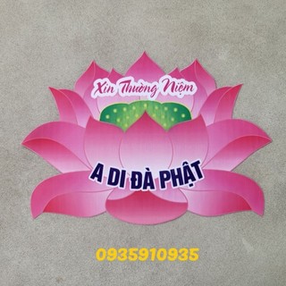 Hình dán hoa sen xin thường niệm a di đà phật