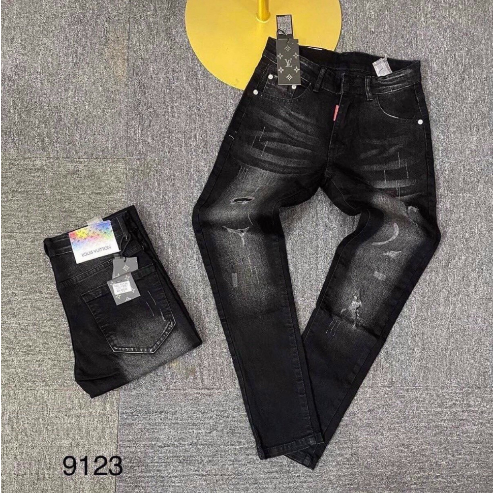 Quần jean nam đen rách boy phố phong cách form chuẩn dáng đẹp chất vải dày dạn mẫu mới nhất cao cấp