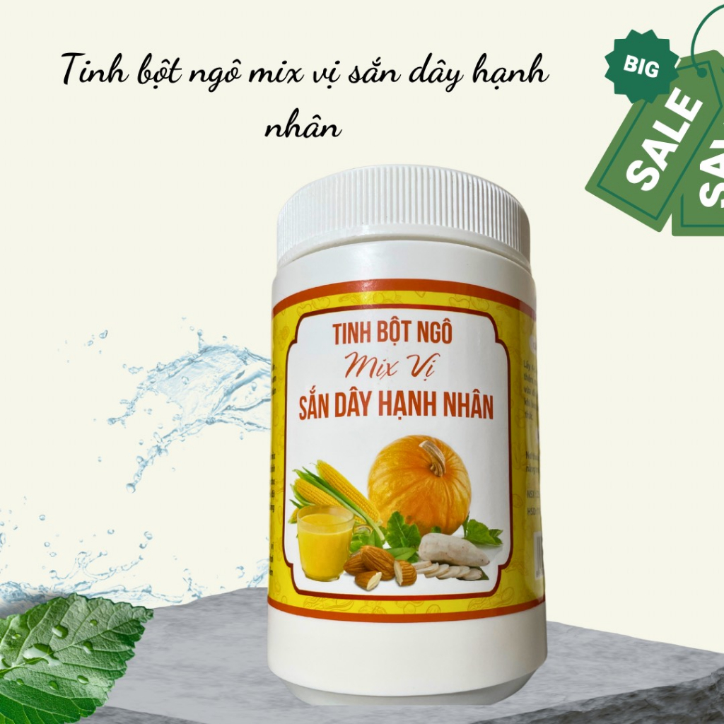Bột Bắp Mix Sắn Dây Hạnh Nhân Hộp 500g, Ăn Kiêng, Ăn Vặt, Hỗ Trợ Giảm Cân, Thay Thế Bữa Ăn