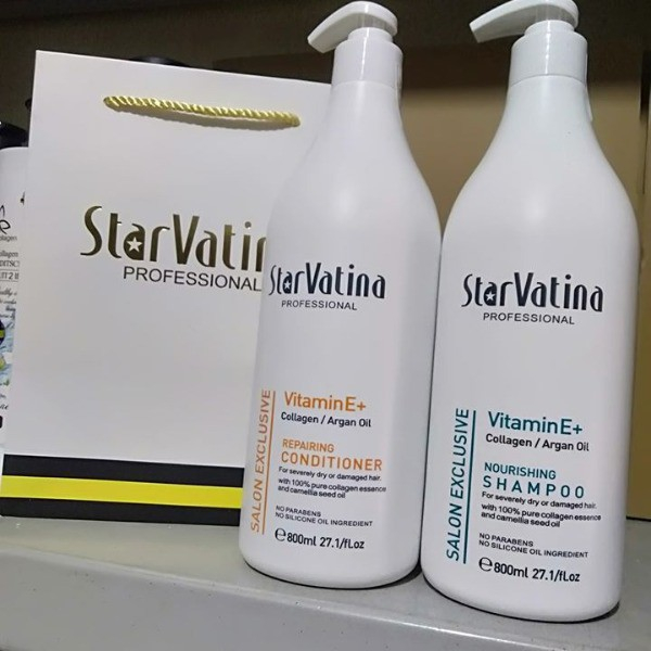 Cặp Dầu Gội Star Vatina Vitamin E 800ML * 2 Dưỡng Ẩm Phục Hồi Tóc, Mềm Mượt Không Gàu Không Ngứa | Centella.official