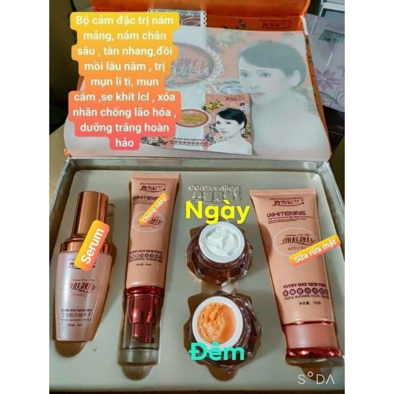 CHÍNH HÃNG -  Bộ Hoàng Cung 5in1 chính hãng tặng 3 miêng mặt nạ và 1 bộ thử