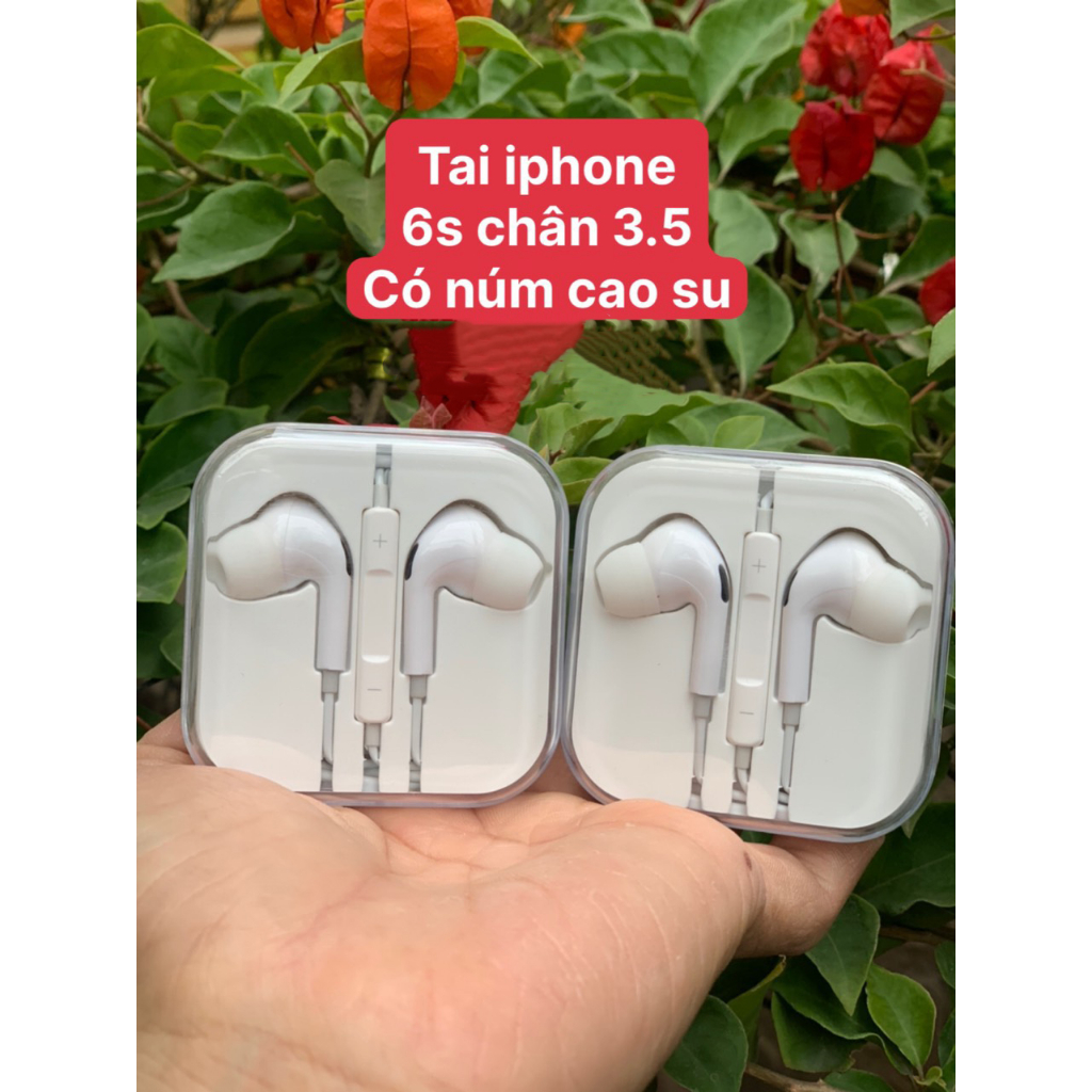 Tai nghe dây bluetooth núm cao su sang chảnh chân 3.5mm cho máy từ 5 - 6s