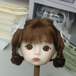 Tóc len 1/6 búp bê bjd 30cm. Wig tóc theo yêu cầu.
