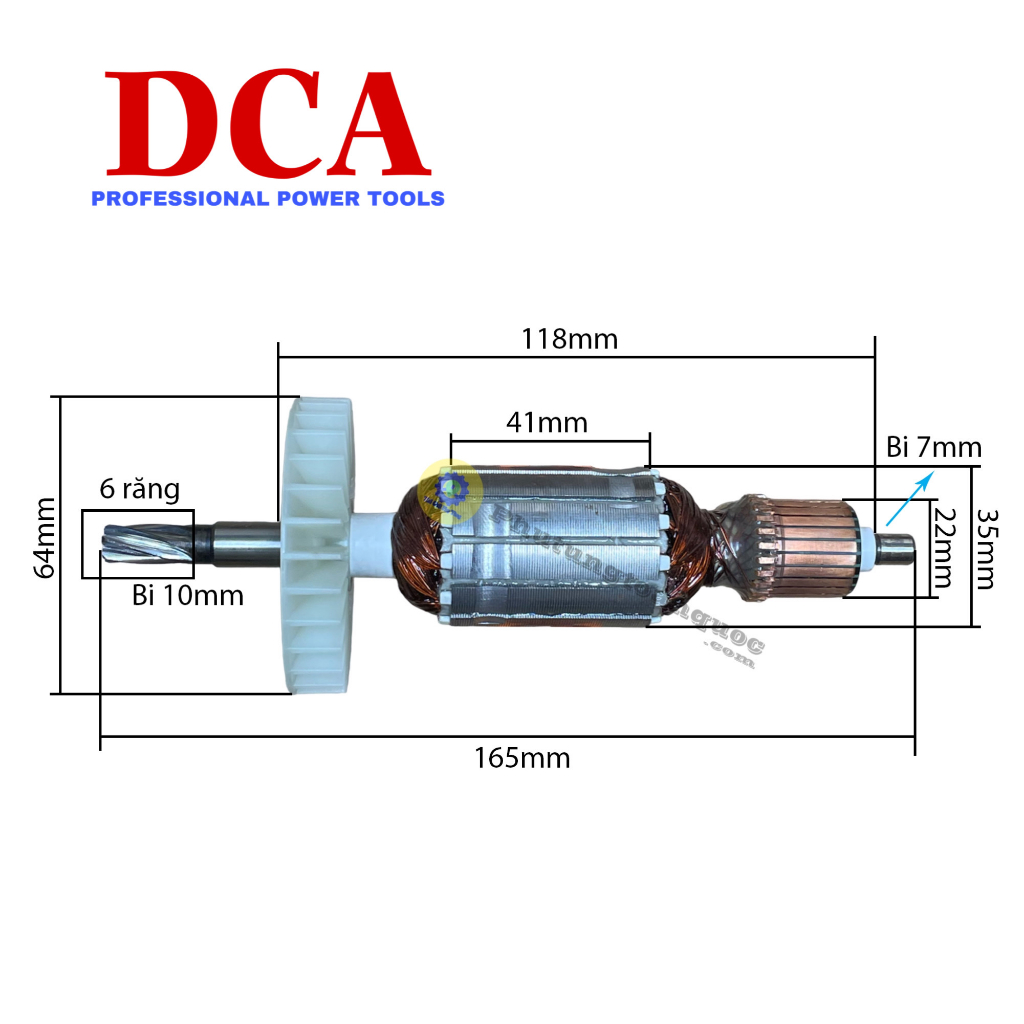 Rotor Máy Khoan Đục Bê Tông Makita HR 2470 - HR 2460 | Ruột Máy Chính Hãng DCA Quấn Dây Đồng 100%