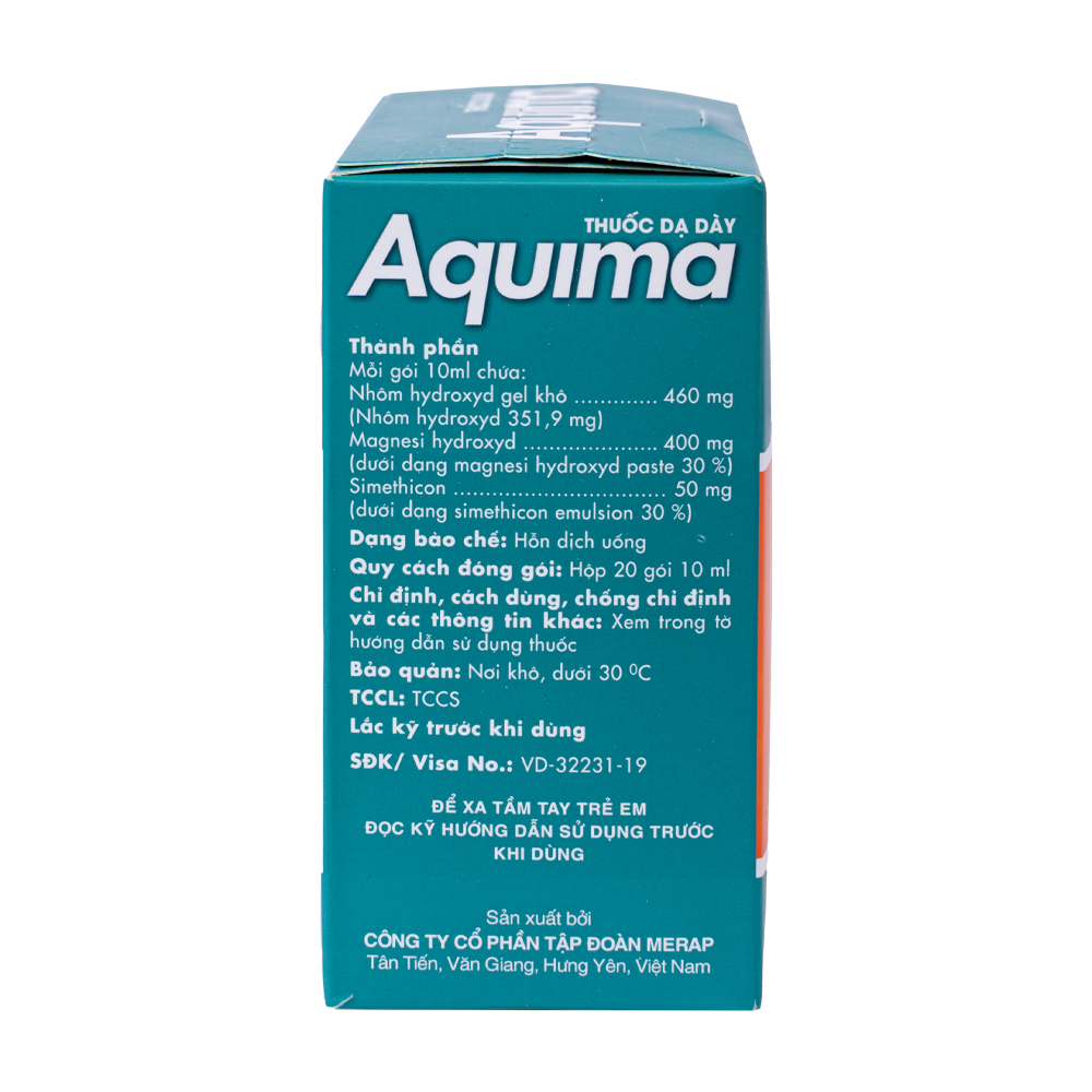 Gói sữa dạ dày Aquima hộp 20 gói