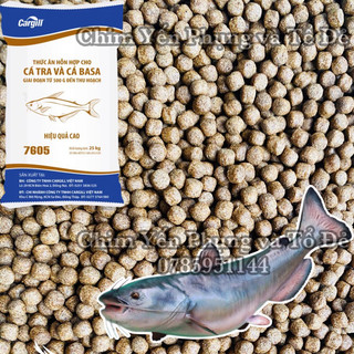 1kg Cám cá tra Cargill 7605 18% đạm cho cá (da trơn) ăn hoặc dùng câu cá.