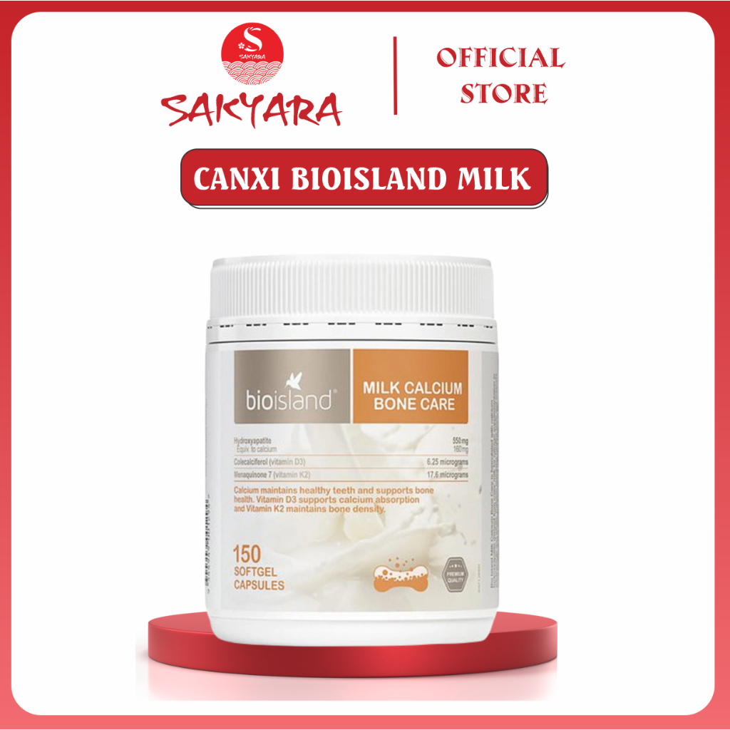 Viên sữa bổ sung canxi Bio Island Milk Calcium Bone Care hộp 150 viên Hỗ trợ xương khớp