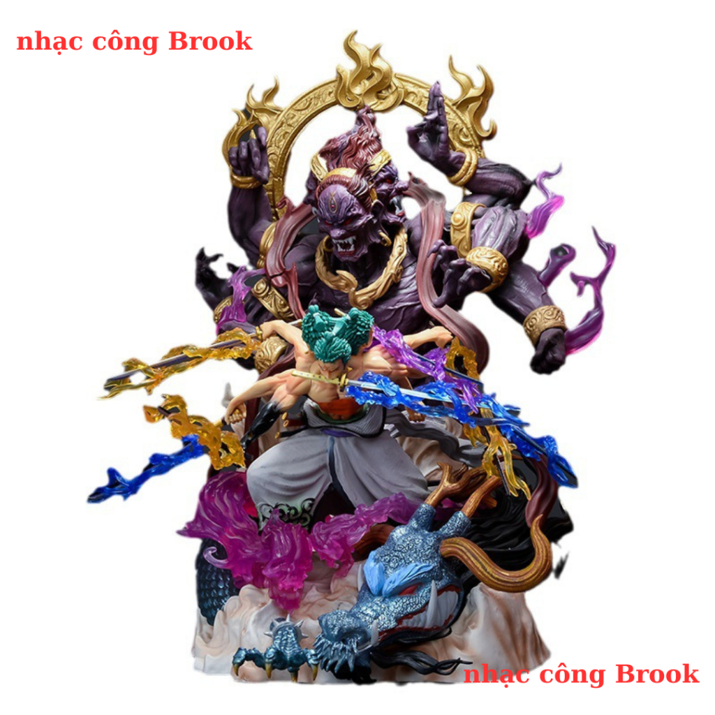 Mô hình Zoro Ashura  3 đầu 6 tay cưỡi Kaido One Piece figure anime manga decor trang trí bàn học