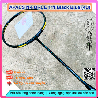 [Vợt cầu lông Apacs N-Force 111 Black Blue 4U] – Vợt chuyên công, thân đũa chống cản gió