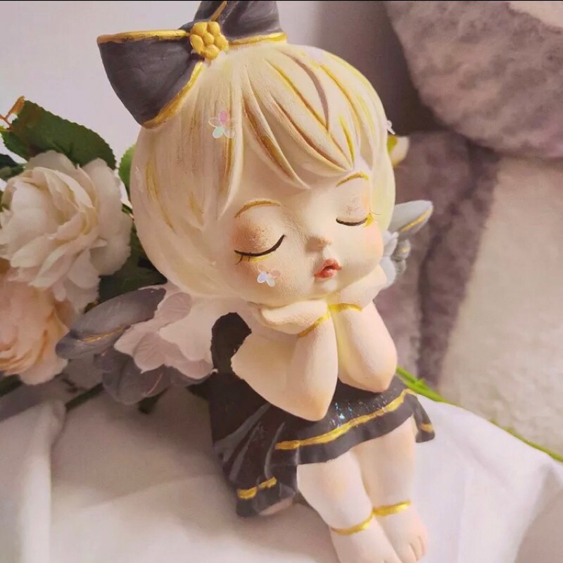 Tượng tô màu Thiên Thần thạch cao hottrend size lớn 15-25cm