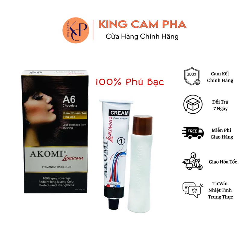 ❤️ Kem Nhuộm Tóc Phủ Bạc AKOMI