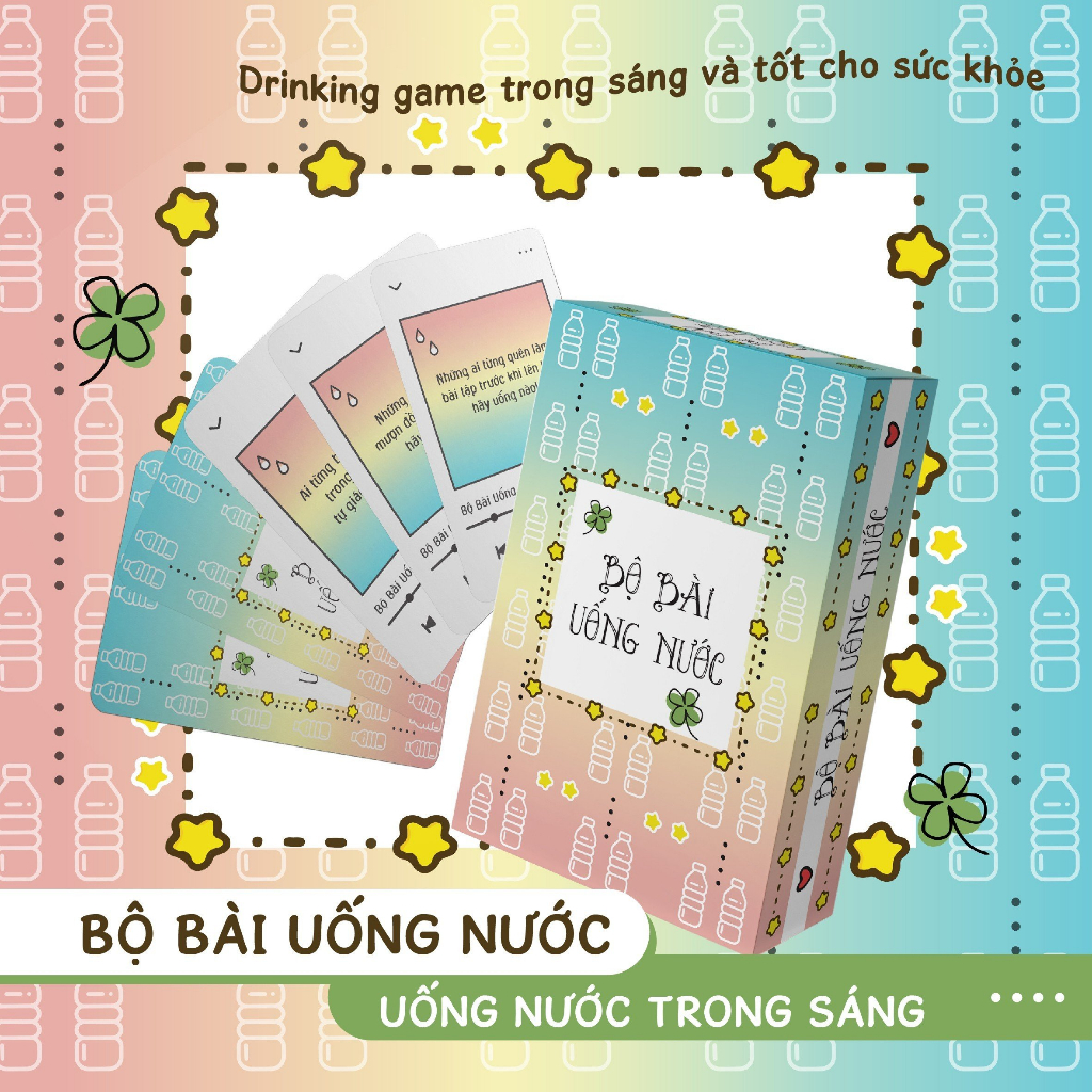 THE KAS - Bộ bài uống nước 50 lá phiên bản trong sáng nhẹ nhàng không hại sức khỏe, thích hợp chơi mọi nơi