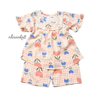 [ Bé Gái Size S: 24-26kg] ĐỒ BỘ TOLE LANH 2 DA QUẦN LỬNG TAY NGẮN BÈO CHO BÉ GÁI - NHÀ AN KIDS