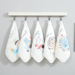 Set 5 Khăn Sữa Xô 6 Lớp Mền Mịn 30*30 cm hàng cao cấp nhiều họa tiết xinh xắn