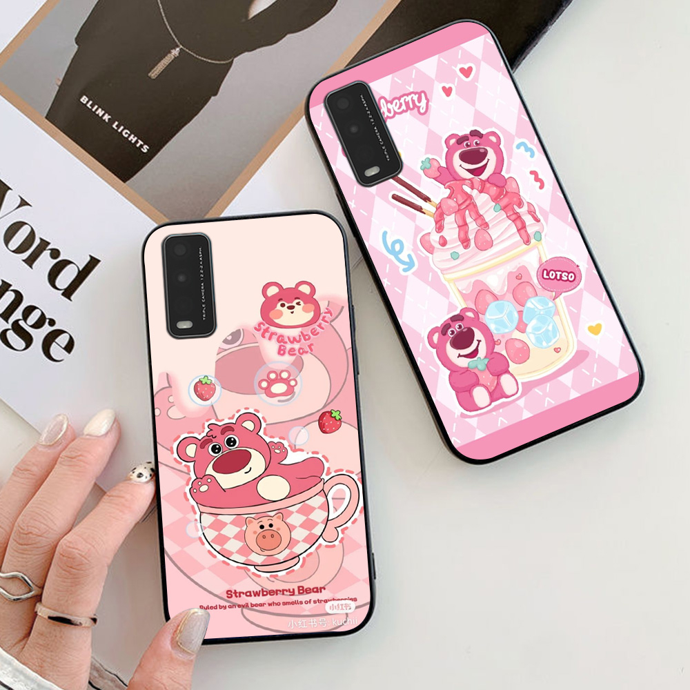 Ốp lưng vivo y20 / v2027 , vivo y20s , vivo y12s in hình gấu dâu thang 7 mới nhất