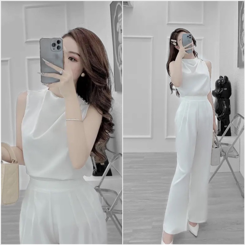 S115 - Set áo sang chảnh kèm quần suông