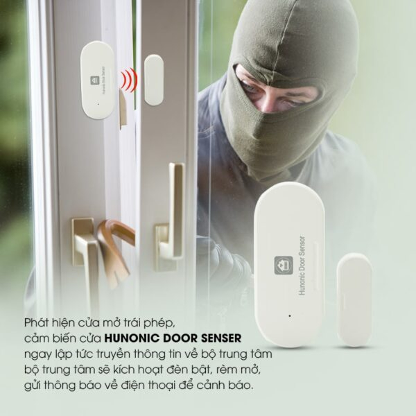 Cảm Biến Cửa Thông Minh - Hunonic Door Sensor - Công Nghệ Bluetooth Mesh