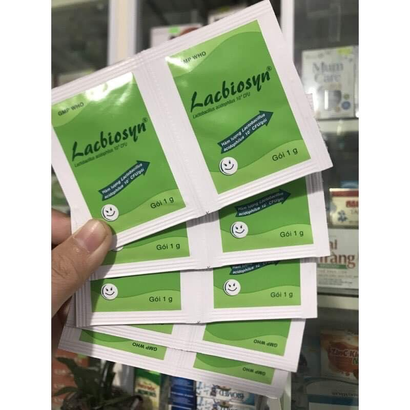 Men tiêu hoá - men vi sinh LACBIOSYN hộp 100 gói hỗ trợ rối loạn tiêu hoá , tiêu chảy , táo bón