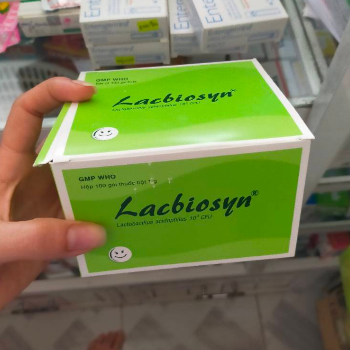 Men tiêu hoá - men vi sinh LACBIOSYN hộp 100 gói hỗ trợ rối loạn tiêu hoá , tiêu chảy , táo bón