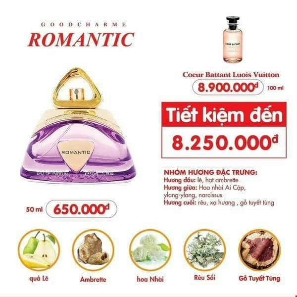 Nước Hoa Nữ Romantic - LÃNG MẠN VÀ SANG TRỌNG