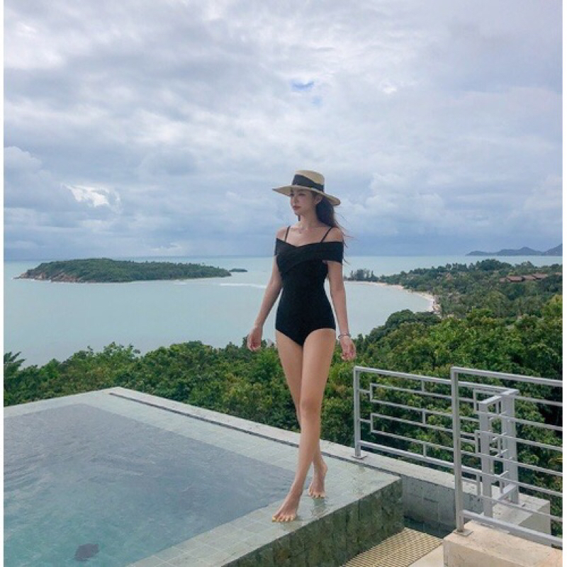 BIKINI liền mảnh chéo vai đi biển đi bơi bikini HÀNG QUẢNG CHÂU có sẵn chất lượng Yumishop