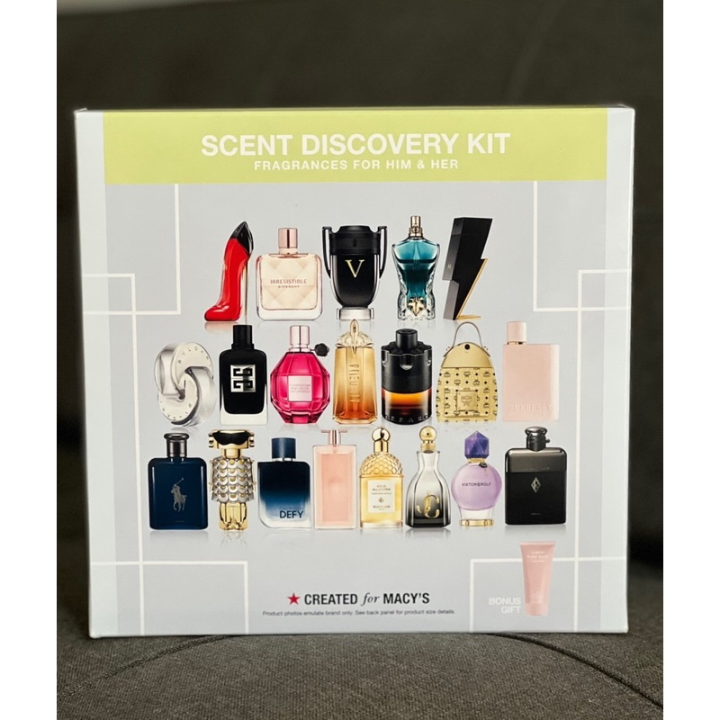 Set vial nước hoa scent discovery kit gồm 20 mùi cho nam và nữ hàng Macy’s Mỹ