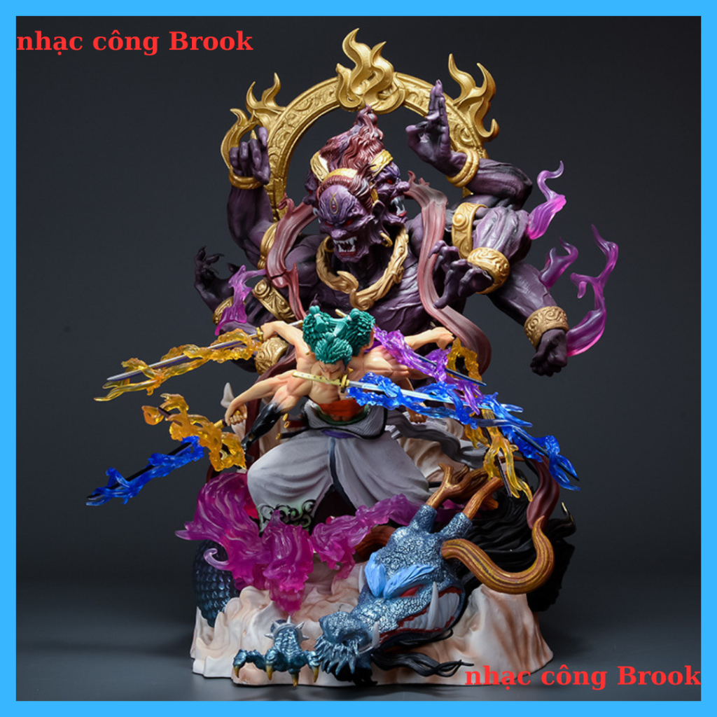 Mô hình Zoro Ashura  3 đầu 6 tay cưỡi Kaido One Piece figure anime manga decor trang trí bàn học