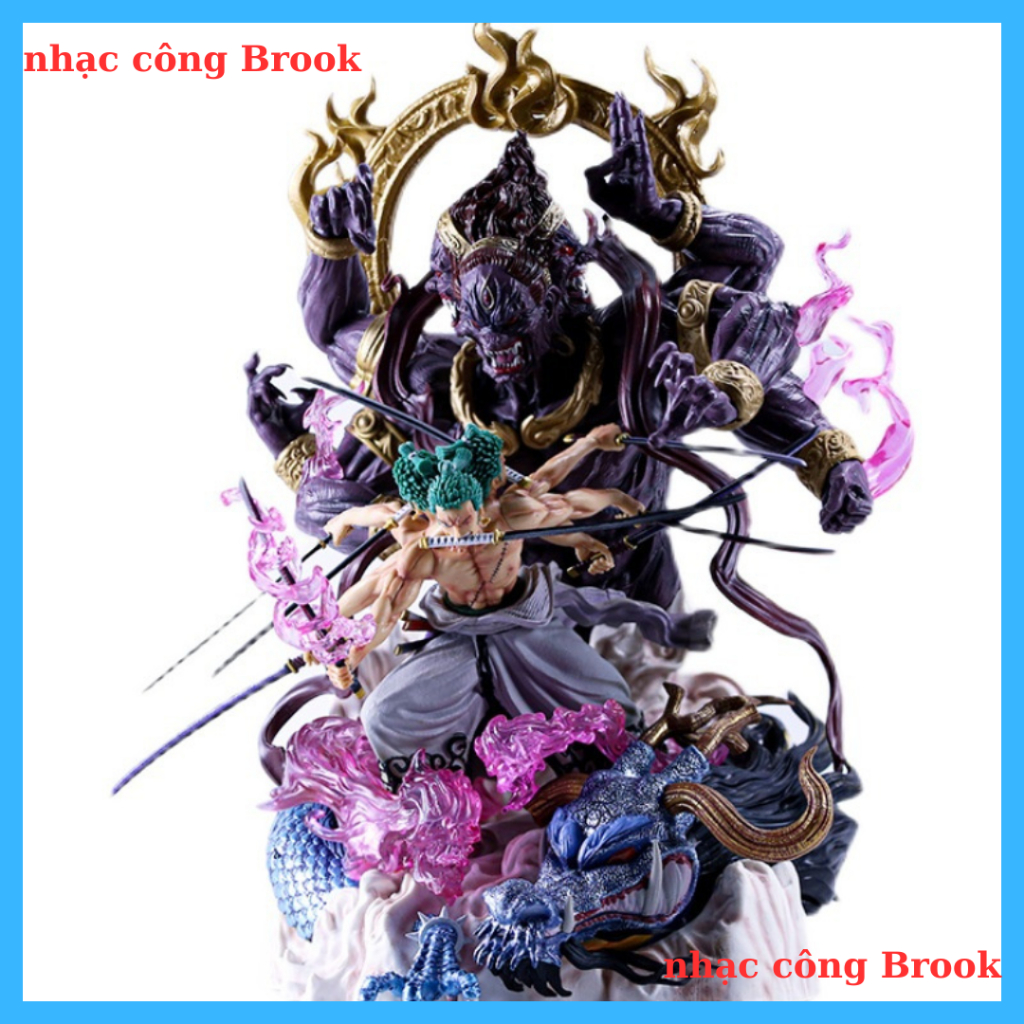 Mô hình Zoro Ashura  3 đầu 6 tay cưỡi Kaido One Piece figure anime manga decor trang trí bàn học