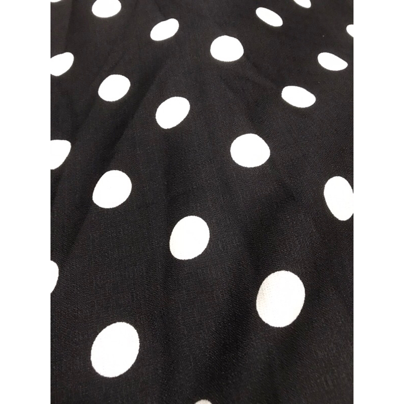 Vải Linen Bố chấm bi dày vừa chất thô form đứng may đầm váy,quần ,thiết kế thời trang