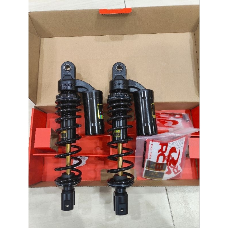 Phuộc RCB chính hãng full đen bình dầu ty vàng gắn Airblade (AB) Nouvo 4 5 6 NVX PCX Sh ý PS Dylan