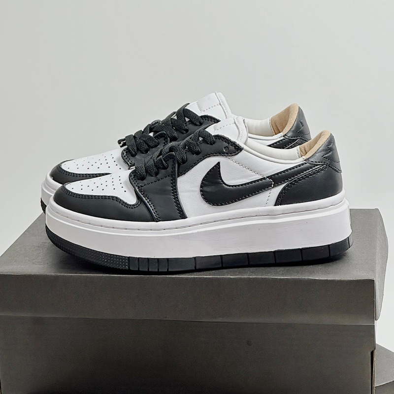 JDK STORE_Giày Sneaker JD Elevate White Black Đế Cao