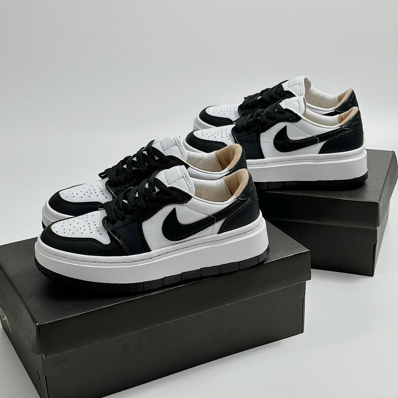 JDK STORE_Giày Sneaker JD Elevate White Black Đế Cao