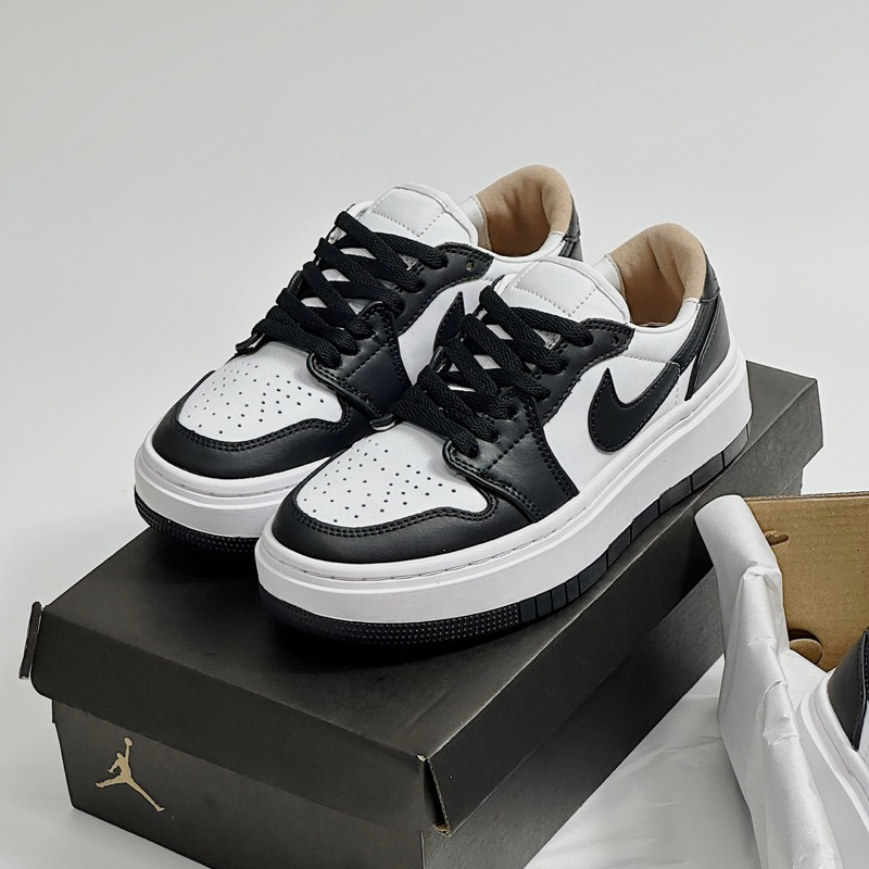 JDK STORE_Giày Sneaker JD Elevate White Black Đế Cao