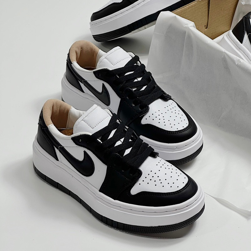 JDK STORE_Giày Sneaker JD Elevate White Black Đế Cao