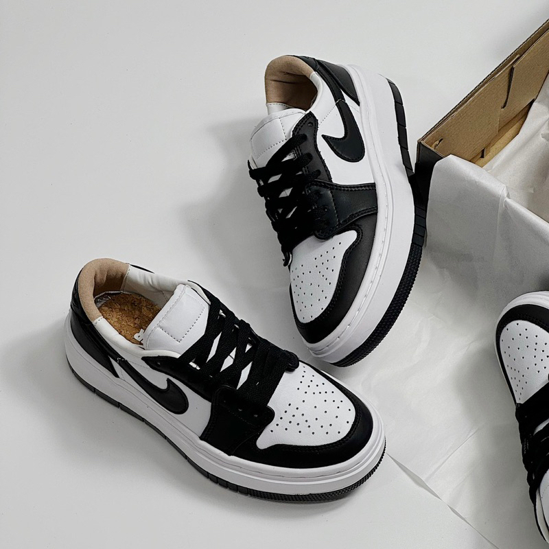 JDK STORE_Giày Sneaker JD Elevate White Black Đế Cao