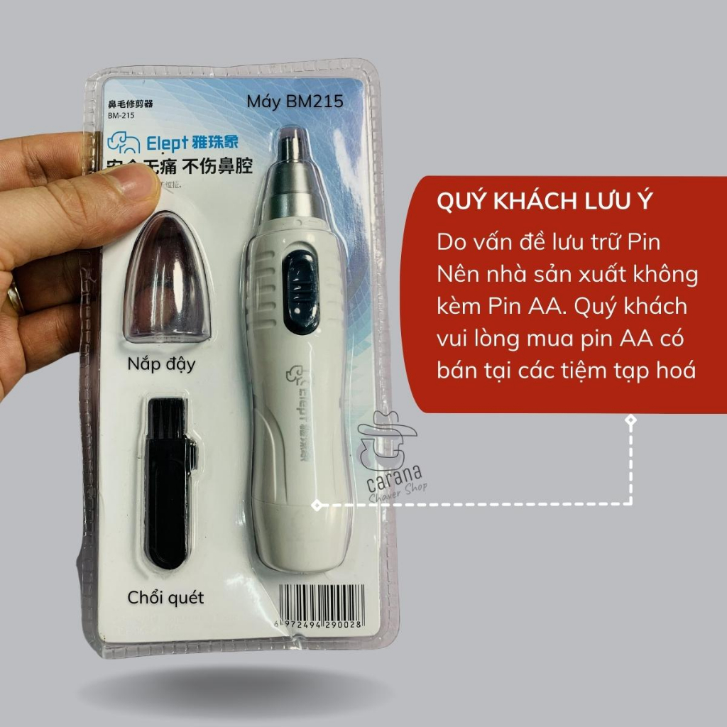 Máy tỉa lông mũi Elept BM215, máy cắt lông mũi, máy cạo lông mũi, cạo lông mũi, tỉa lông mũi, may tia long mui