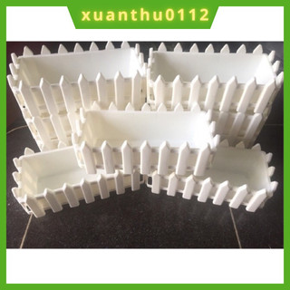 Chậu hàng rào cỡ nhỏ trồng hoa cây cảnh nhiều màu sắc KT 31x15x11cm hàng loại 1