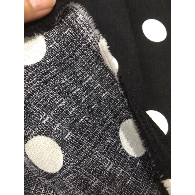 Vải Linen Bố chấm bi dày vừa chất thô form đứng may đầm váy,quần ,thiết kế thời trang