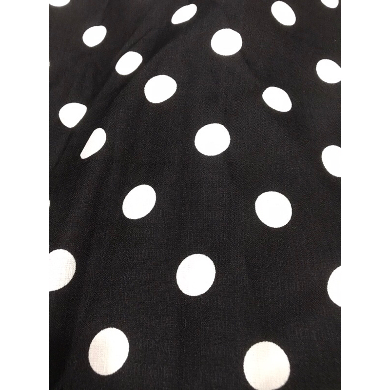 Vải Linen Bố chấm bi dày vừa chất thô form đứng may đầm váy,quần ,thiết kế thời trang